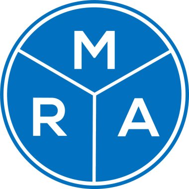 Beyaz arka planda MRA harfli logo tasarımı. MRA yaratıcı harfler logosu konsepti. MRA harf tasarımı.