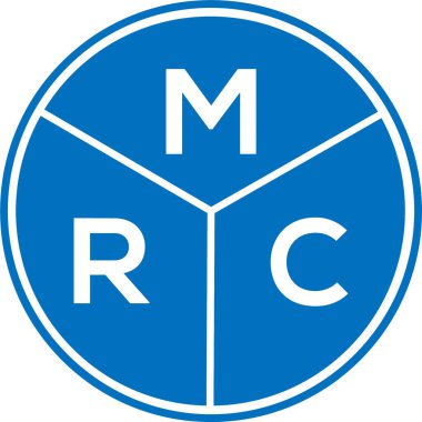 Beyaz arka planda MRC harfli logo tasarımı. MRC yaratıcı harflerin baş harfleri logo kavramı. MRC harf tasarımı.