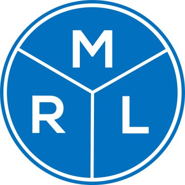 Beyaz arka planda MRL harf logosu tasarımı. MRL yaratıcı harflerin baş harfleri logo kavramı. MRL harf tasarımı.