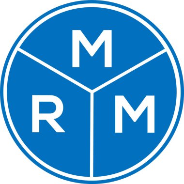 Beyaz arka planda MRM harfli logo tasarımı. MRM yaratıcı harflerin baş harfleri logo kavramı. MRM harf tasarımı.