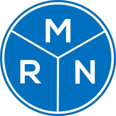 Beyaz arka planda MRN harfli logo tasarımı. MRN yaratıcı harfler logosu konsepti. MRN harf tasarımı.
