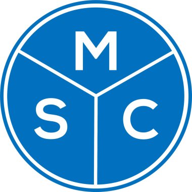 Beyaz arka planda MSC harf logosu tasarımı. MSC yaratıcı harflerin baş harfleri logo kavramı. MSC harf tasarımı.