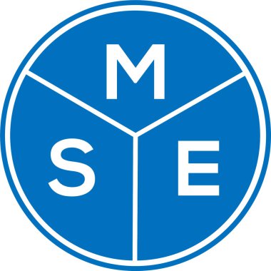 Beyaz arkaplanda MSE harfi logo tasarımı. MSE yaratıcı harflerin baş harfleri logo kavramı. MSE harf tasarımı.