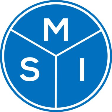 Beyaz arkaplanda MSI harfi logo tasarımı. MSI yaratıcı harflerin baş harfleri logo kavramı. MSI harf tasarımı.