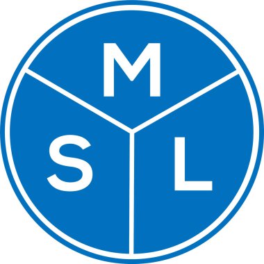 Beyaz arkaplanda MSL harf logosu tasarımı. MSL yaratıcı harflerin baş harfleri logo kavramı. MSL harf tasarımı.
