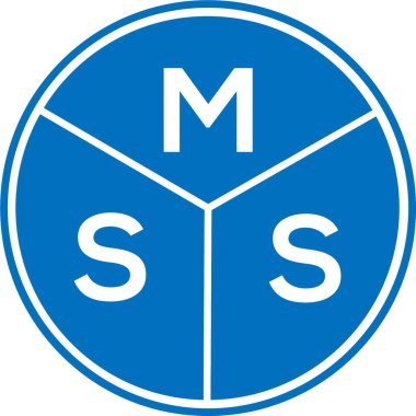 Beyaz arka planda MSS harf logosu tasarımı. MSS yaratıcı harfler logosu konsepti. MSS harf tasarımı.
