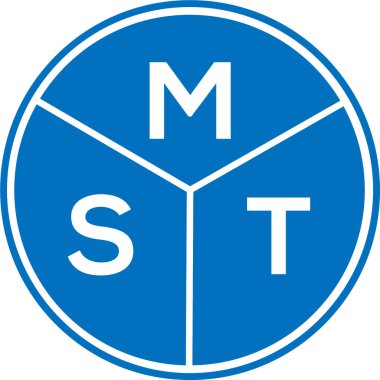 Beyaz arkaplanda MST harfi logo tasarımı. MST yaratıcı harflerin baş harfleri logo kavramı. MST harf tasarımı.