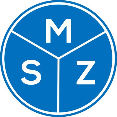 Beyaz arka planda MSZ harf logosu tasarımı. MSZ yaratıcı harf logosu konsepti. MSZ harf tasarımı.