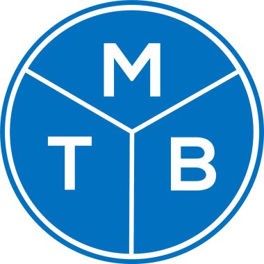 Beyaz arka planda MTB harfi logo tasarımı. MTB yaratıcı harflerin baş harfleri logo kavramı. MTB harf tasarımı.