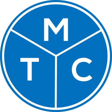Beyaz arka planda MTC harf logosu tasarımı. MTC yaratıcı harflerin baş harfleri logo kavramı. MTC harf tasarımı.