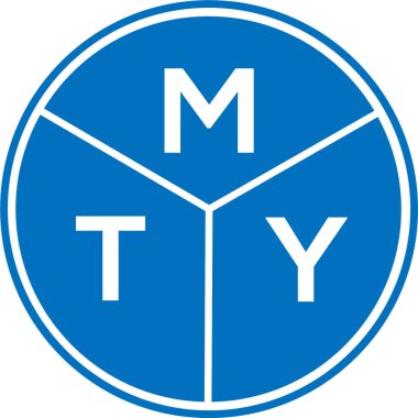 Beyaz arka planda MTY harfli logo tasarımı. MTY yaratıcı harfler logosu konsepti. MTY harf tasarımı.
