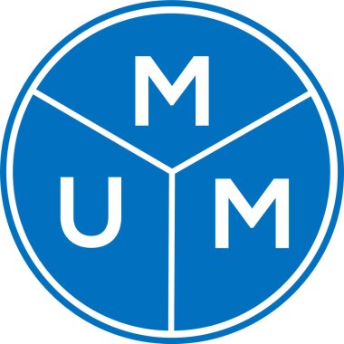 Beyaz arka planda MUM harf logosu tasarımı. MUM yaratıcı harfler logosu konsepti. MUM harf tasarımı.