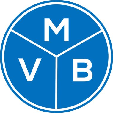 Beyaz arka planda MVB harfi logo tasarımı. MVB yaratıcı harflerin baş harfleri logo kavramı. MVB harf tasarımı.