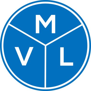Beyaz arkaplanda MVL harf logosu tasarımı. MVL yaratıcı harflerin baş harfleri logo kavramı. MVL harf tasarımı.