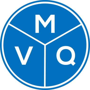 Beyaz arka planda MVQ harf logosu tasarımı. MVQ yaratıcı harflerin baş harfleri logo kavramı. MVQ harf tasarımı.