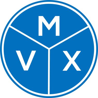 Beyaz arka planda MVX harfli logo tasarımı. MVX yaratıcı harflerin baş harfleri logo kavramı. MVX harf tasarımı.