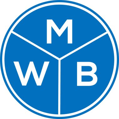 Beyaz arka planda MWB harfi logo tasarımı. MWB yaratıcı harflerin baş harfleri logo kavramı. MWB harf tasarımı.