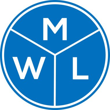 Beyaz arka planda MWL harf logosu tasarımı. MWL yaratıcı harflerin baş harfleri logo kavramı. MWL harf tasarımı.