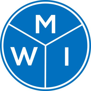 Beyaz arka planda MWI harf logosu tasarımı. MWI yaratıcı harf logosu konsepti. MWI harf tasarımı.