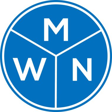 Beyaz arka planda MWN harfli logo tasarımı. MWN yaratıcı harfler logosu konsepti. MWN harf tasarımı.