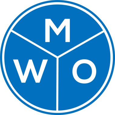 Beyaz arka planda MWO harfi logo tasarımı. MWO yaratıcı harf logosu konsepti. MWO harf tasarımı.