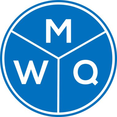 Beyaz arka planda MWQ harfi logo tasarımı. MWQ yaratıcı harflerin baş harfleri logo kavramı. MWQ harf tasarımı.