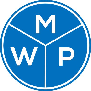 Beyaz arka planda MWP harf logosu tasarımı. MWP yaratıcı harflerin baş harfleri logo kavramı. MWP harf tasarımı.