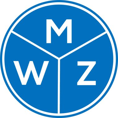 Beyaz arka planda MWZ harf logosu tasarımı. MWZ yaratıcı harf logosu konsepti. MWZ harf tasarımı.