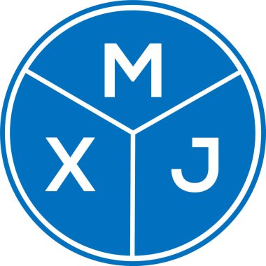 Beyaz arka planda MXJ harf logosu tasarımı. MXJ yaratıcı harflerin baş harfleri logo kavramı. MXJ harf tasarımı.