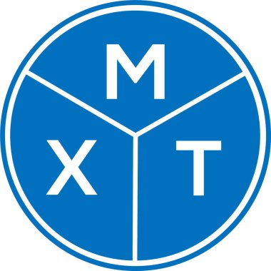Beyaz arkaplanda MXT harf logosu tasarımı. MXT yaratıcı harflerin baş harfleri logo kavramı. MXT harf tasarımı.