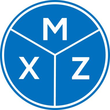 Beyaz arkaplanda MXZ harf logosu tasarımı. MXZ yaratıcı harf logosu konsepti. MXZ harf tasarımı.