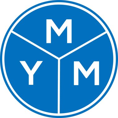 Beyaz arkaplanda MYM harf logosu tasarımı. MYM yaratıcı harflerin baş harfleri logo kavramı. MYM harf tasarımı.