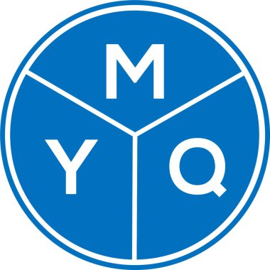Beyaz arka planda MYQ harf logosu tasarımı. MYQ yaratıcı harflerin baş harfleri logo kavramı. MYQ harf tasarımı.