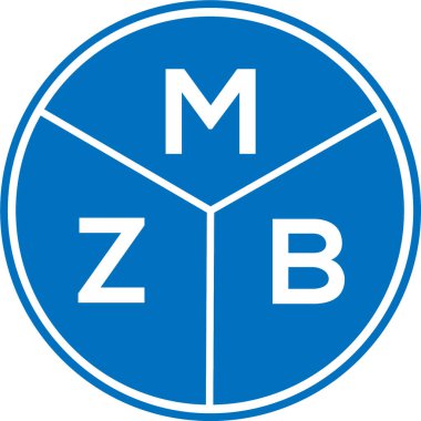 Beyaz arka planda MZB harfi logo tasarımı. MZB yaratıcı harflerin baş harfleri logo kavramı. MZB harf tasarımı.