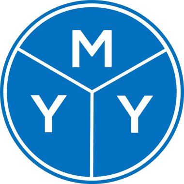 Beyaz arka planda MYY harf logosu tasarımı. MYY yaratıcı harf logosu konsepti. MYY harf tasarımı.