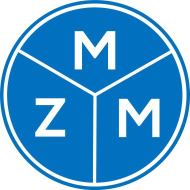 Beyaz arkaplanda MZM harf logosu tasarımı. MZM yaratıcı harflerin baş harfleri logo kavramı. MZM harf tasarımı.