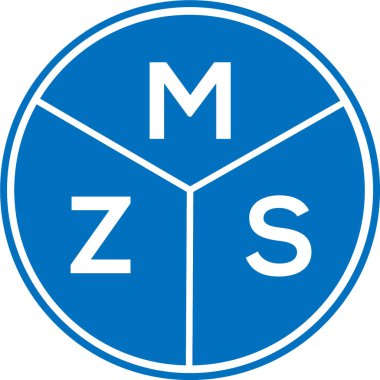 Beyaz arkaplanda MZS harf logosu tasarımı. MZS yaratıcı harf logosu konsepti. MZS harf tasarımı.
