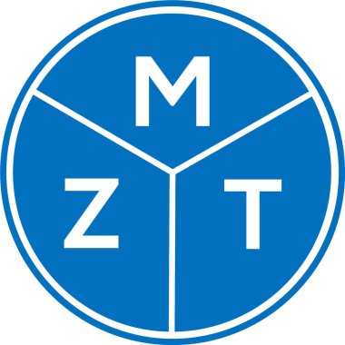 Beyaz arkaplanda MZT harf logosu tasarımı. MZT yaratıcı harf logosu konsepti. MZT harf tasarımı.
