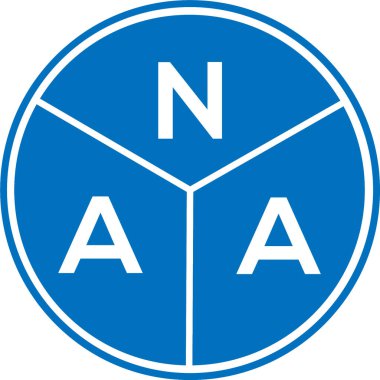 Beyaz arka planda NAA harf logosu tasarımı. NAA yaratıcı harfler logosu konsepti. NAA harf tasarımı.