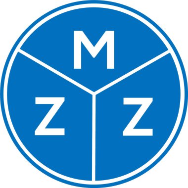 Beyaz arkaplanda MZZ harf logosu tasarımı. MZZ yaratıcı harf logosu konsepti. MZZ harf tasarımı.