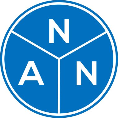 Beyaz arka planda NAN harf logosu tasarımı. NAN yaratıcı harfler logosu konsepti. NAN harf tasarımı.