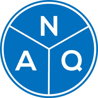 Beyaz arka planda NAQ harfi logo tasarımı. NAQ yaratıcı harf logosu konsepti. NAQ harf tasarımı.