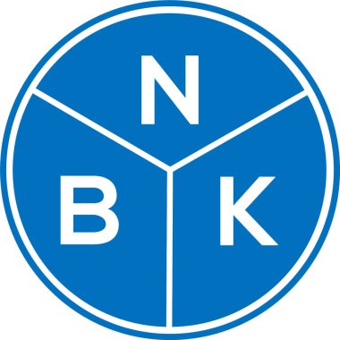 Beyaz arkaplanda NBK harf logosu tasarımı. NBK yaratıcı harflerin baş harfleri logo kavramı. NBK harf tasarımı.