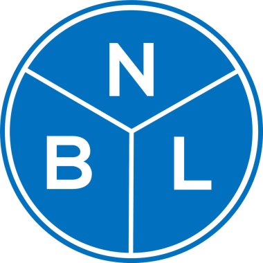 Beyaz arkaplanda NBL harf logosu tasarımı. NBL yaratıcı harflerin baş harfleri logo kavramı. NBL harf tasarımı.