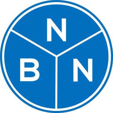 Beyaz arka planda NBN harf logosu tasarımı. NBN yaratıcı harflerin baş harfleri logo kavramı. NBN harf tasarımı.