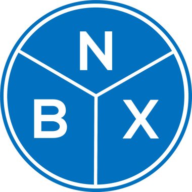 Beyaz arka planda NBX harfli logo tasarımı. NBX yaratıcı harflerin baş harfleri logo kavramı. NBX harf tasarımı.