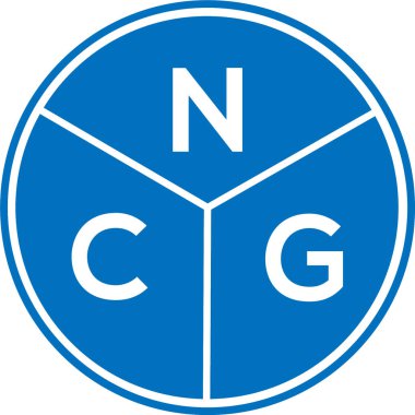 Beyaz arka planda NCG harf logosu tasarımı. NCG yaratıcı harflerin baş harfleri logo kavramı. NCG harf tasarımı.