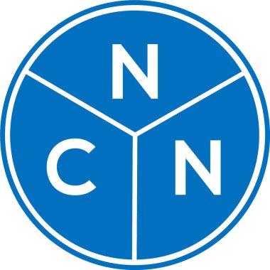 Beyaz arka planda NCN harf logosu tasarımı. NCN yaratıcı harflerin baş harfleri logo kavramı. NCN harf tasarımı.
