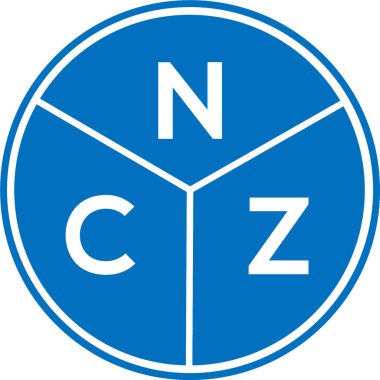 Beyaz arka planda NCZ harf logosu tasarımı. NCZ yaratıcı harflerin baş harfleri logo kavramı. NCZ harf tasarımı.