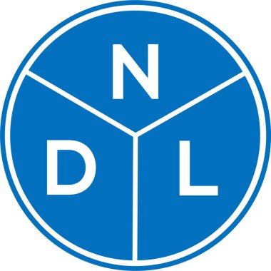 Beyaz arkaplanda NDL harf logosu tasarımı. NDL yaratıcı harflerin baş harfleri logo kavramı. NDL harf tasarımı.